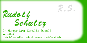 rudolf schultz business card